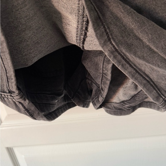 Black Denim Overalls Skort - Picture 3 of 6